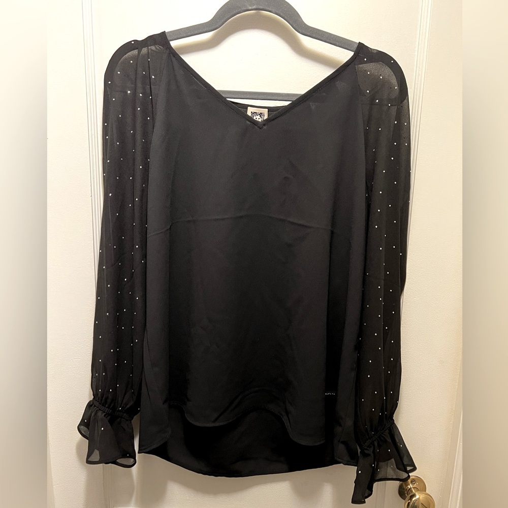 New Anne Klein Black Blouse